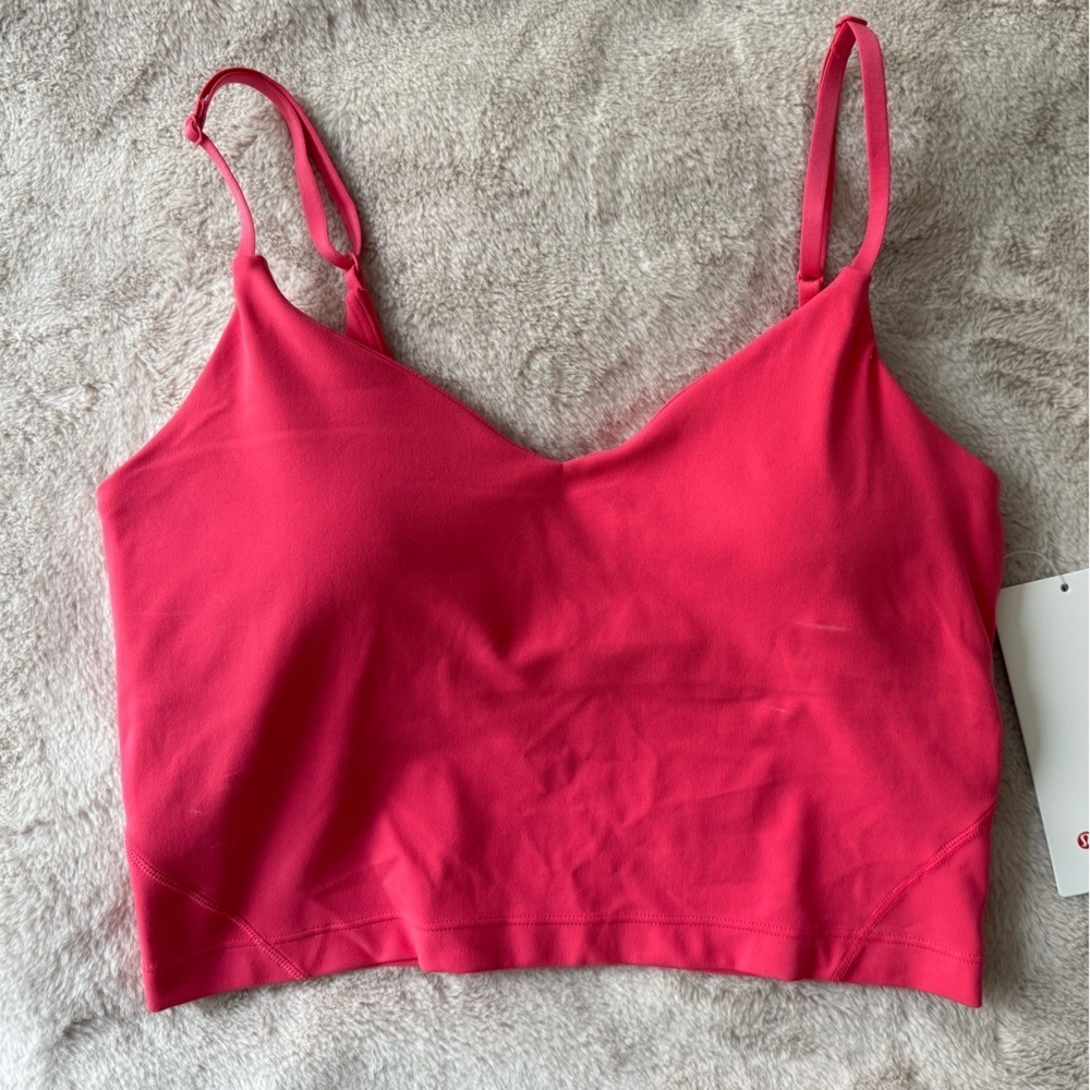 NWT Lululemon Align Cropped Cami Tank A/B Cup Glaze Pink Size 8 - Picture 8 of 11